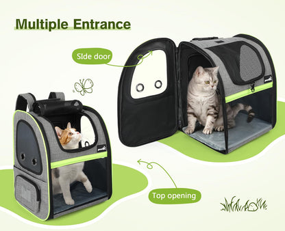 Pecute Pet Carrier Backpack, Cat Backpack Carrier, Expandable Carrier