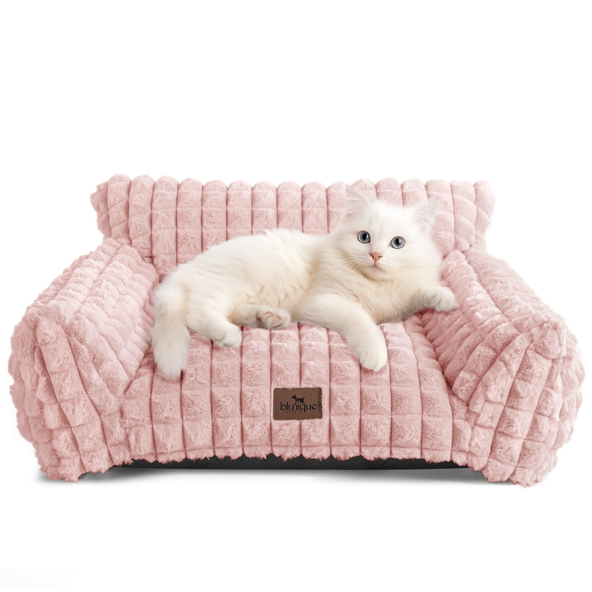 blunique Cat Bed for Indoor Cats Cute Cat Couch Beds, Fluffy Pet Couch