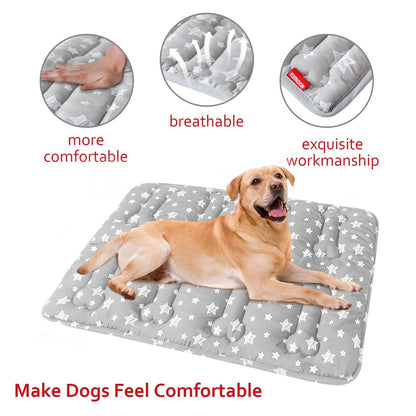 Moonsea Dog Crate Mat (24" X 18") 2 Pack, Soft Bed Mat with Cute Bed