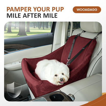 WOOAIDAGG Dog Car Seat for Medium Sized Dogs Up to ,Comfy Pet Seat