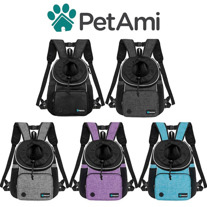 PetAmi Dog Front Carrier Backpack, Adjustable Dog Pet Cat Chest Bag