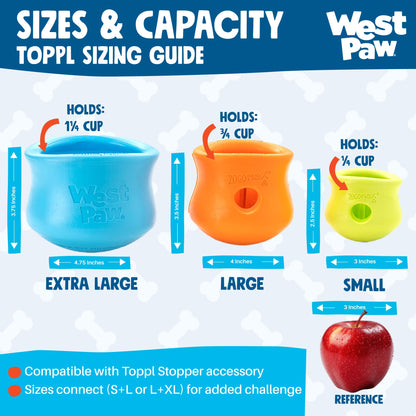 WEST PAW Zogoflex Toppl Interactive Treat Dispensing Puzzle Dog Toy