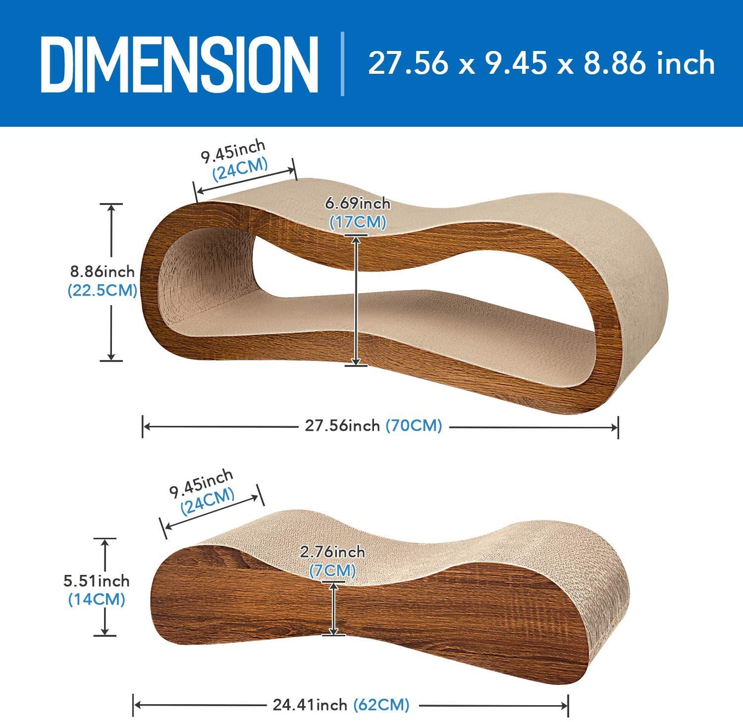 Simple Delxue Cat Scratcher, 1 Cat Scratching Board, Cat Board