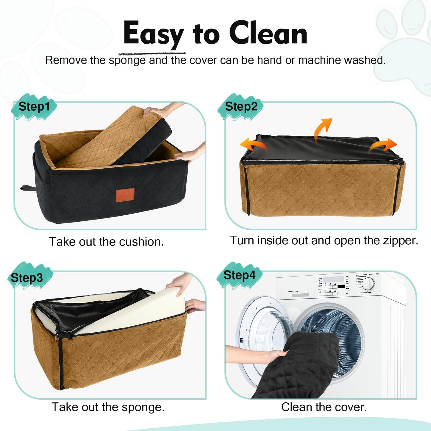 NEEZUKAR Dog Car Seat for Large Medium Dogs,Washable Pet Car Seat