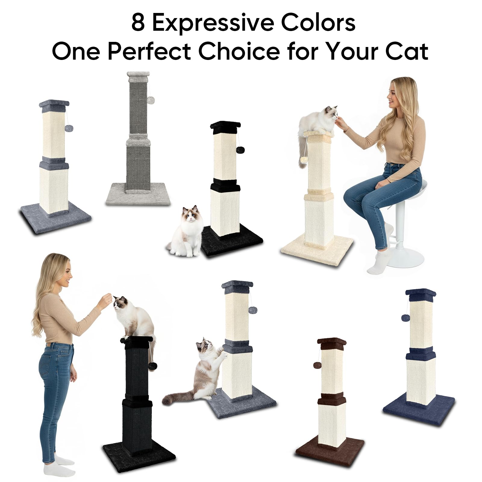 AGYM Cat Scratching Post for Large Cats, Cat Scratcher for Scratcher