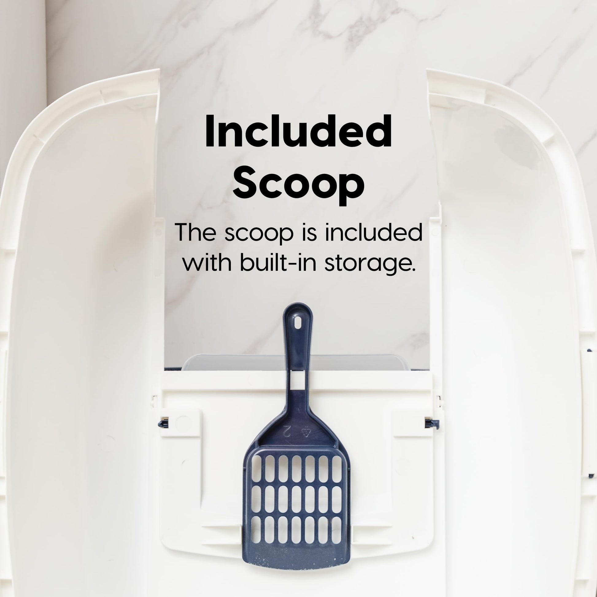IRIS USA Cat Litter Box Large with Front Door Flap, Covered Box
