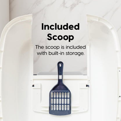 IRIS USA Cat Litter Box Large with Front Door Flap, Covered Box