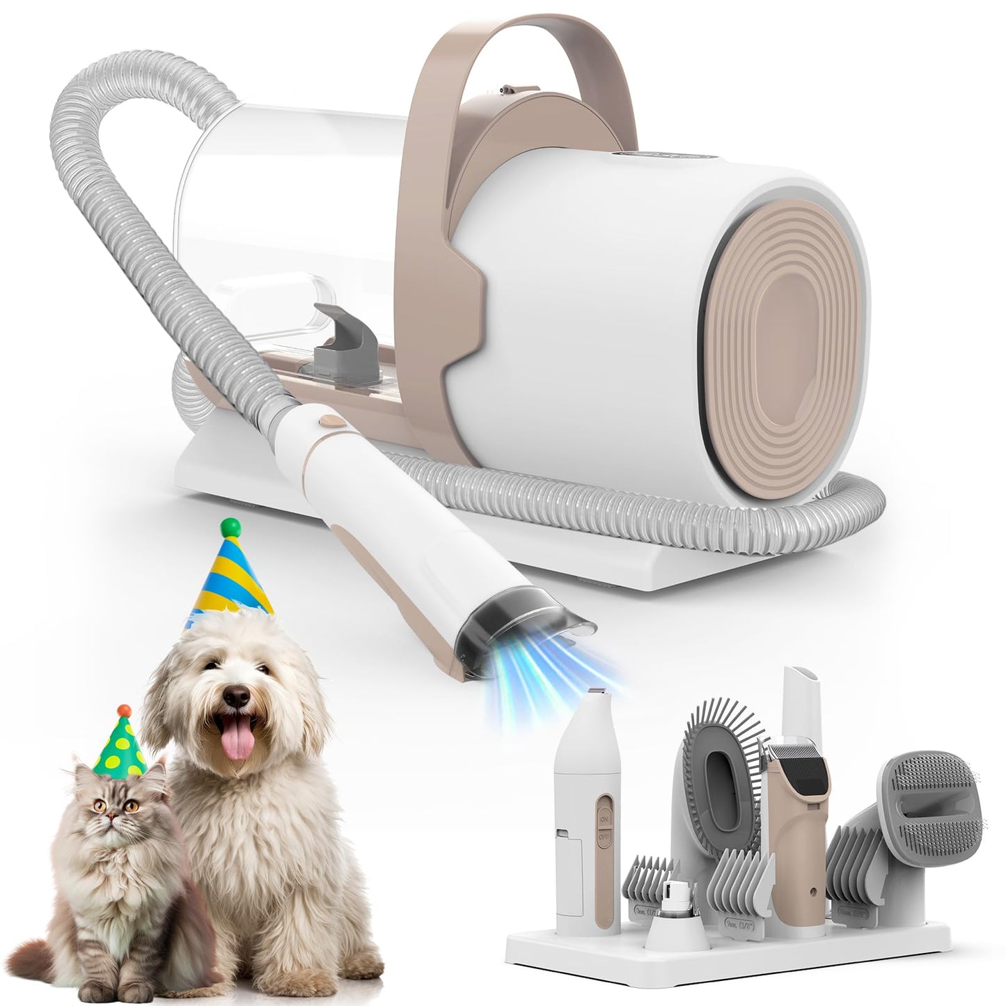 Dog Grooming Vacuum, Pet Grooming Kit, Dog Clipper Nail Trimmer