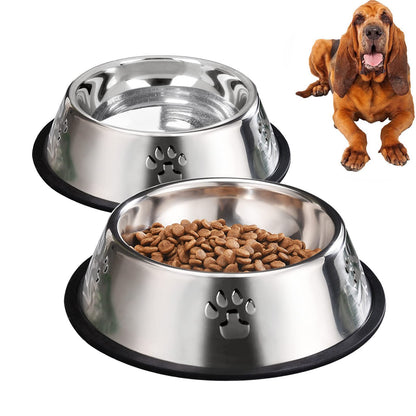 YUDANSI 2 Stainless Steel Dog Bowls, Dog Feeding Bowls Feeder