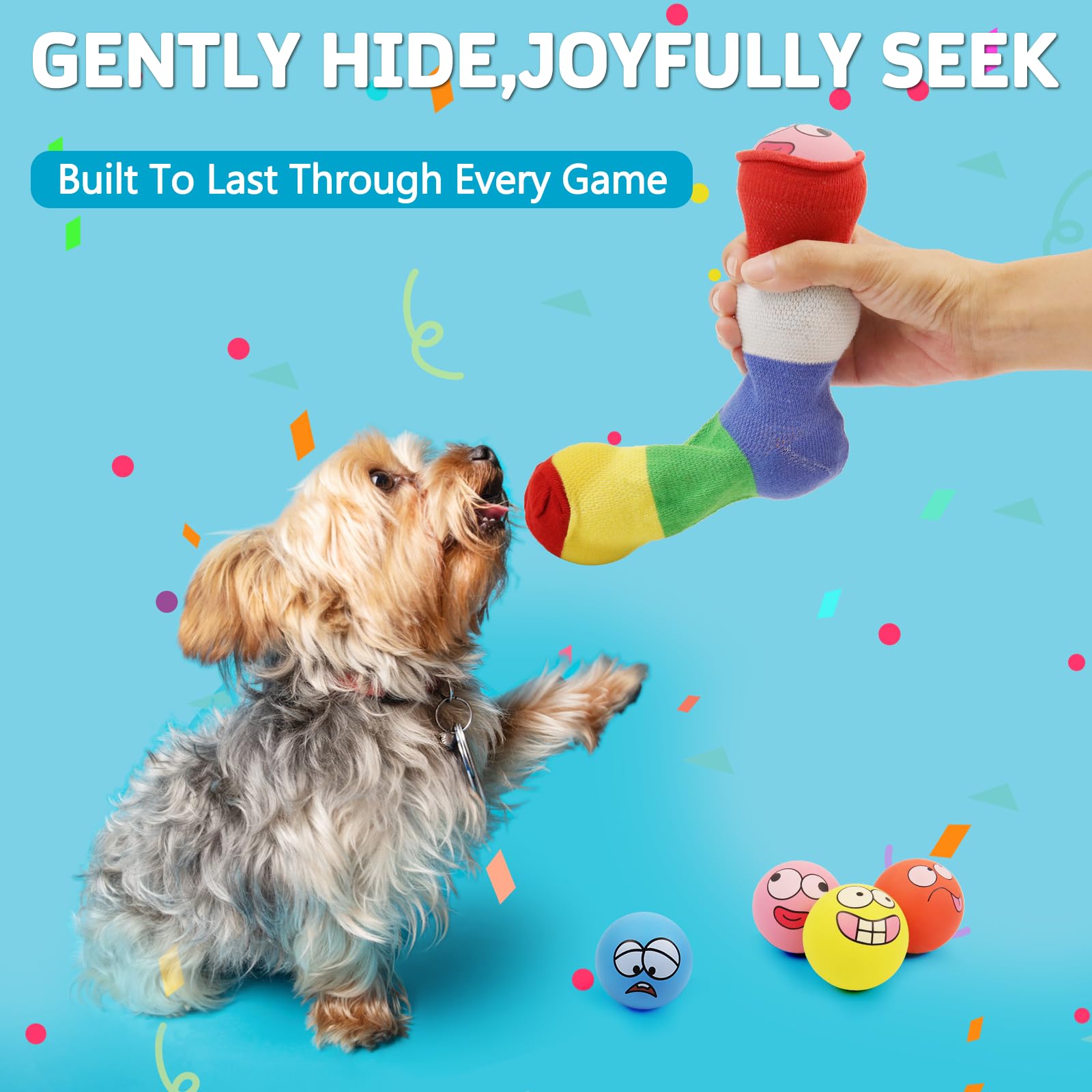 HDSX Squeaky Dog Toys Soft Latex Rubber Squeaky Dog Balls for Balls