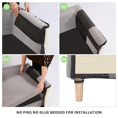 Cat Scratch Sofa Protector,Cat Scratching Couch Protector with L* Mat
