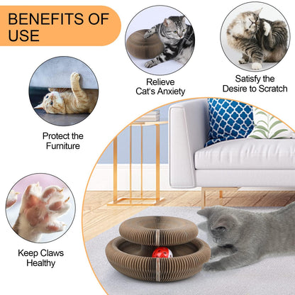 Magic Organ Cat Scratching Board, Interactive Scratch Pad with a Pad