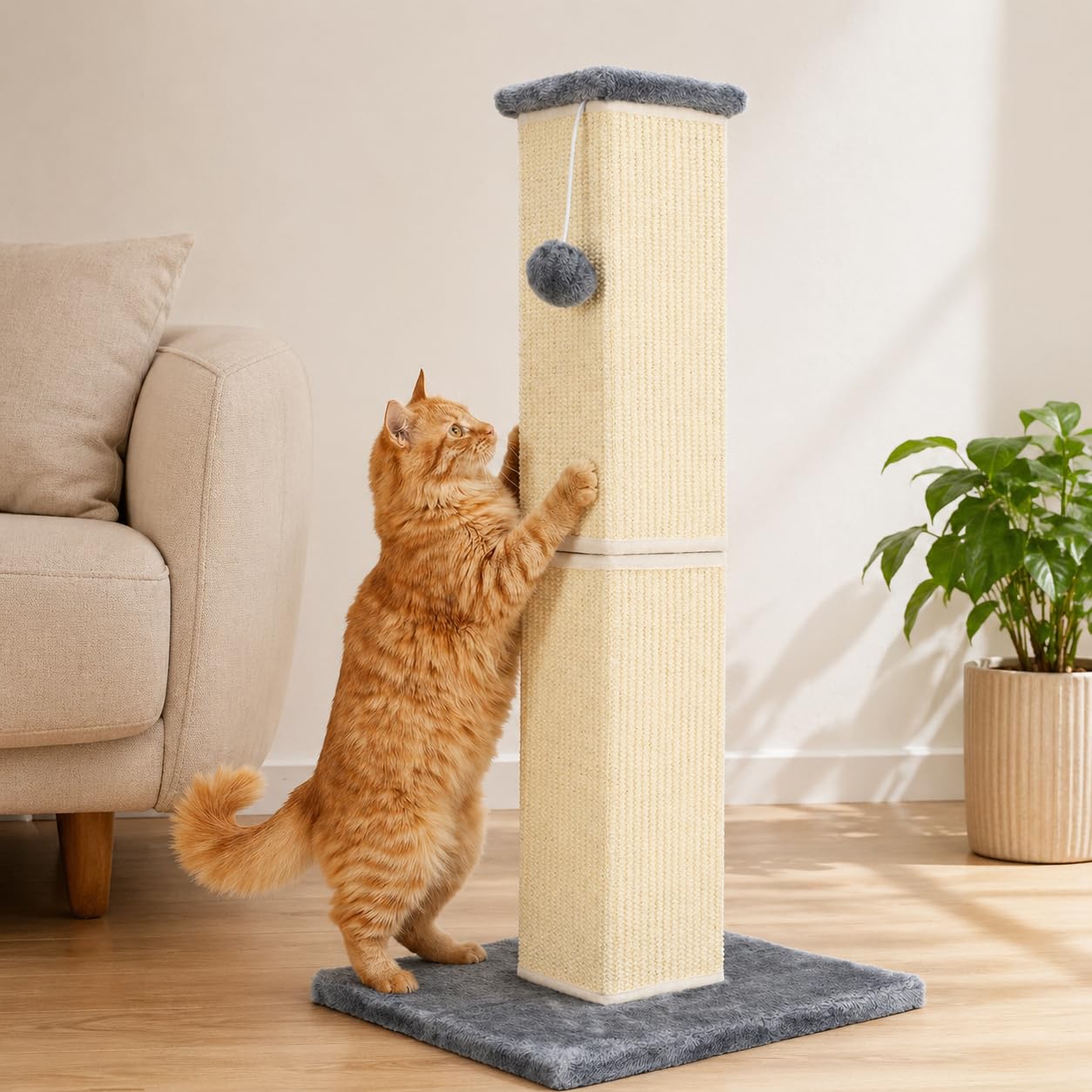 YULOYI 32" Tall Cat Scratching Post for Large Indoor Cats Scratcher