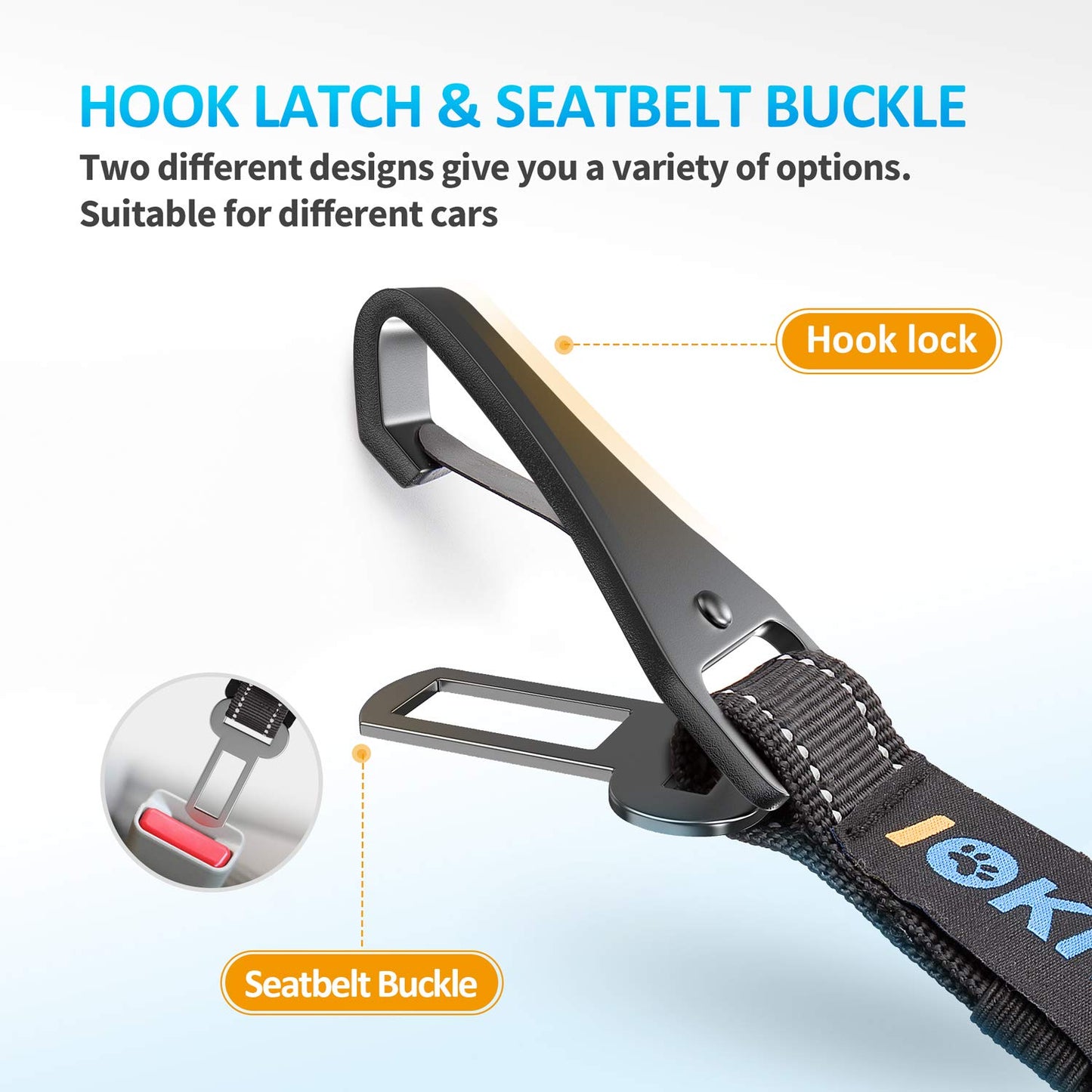 Dog Seat Belt 3-in-1 Car Harness for Dogs Adjustable Safety Seat