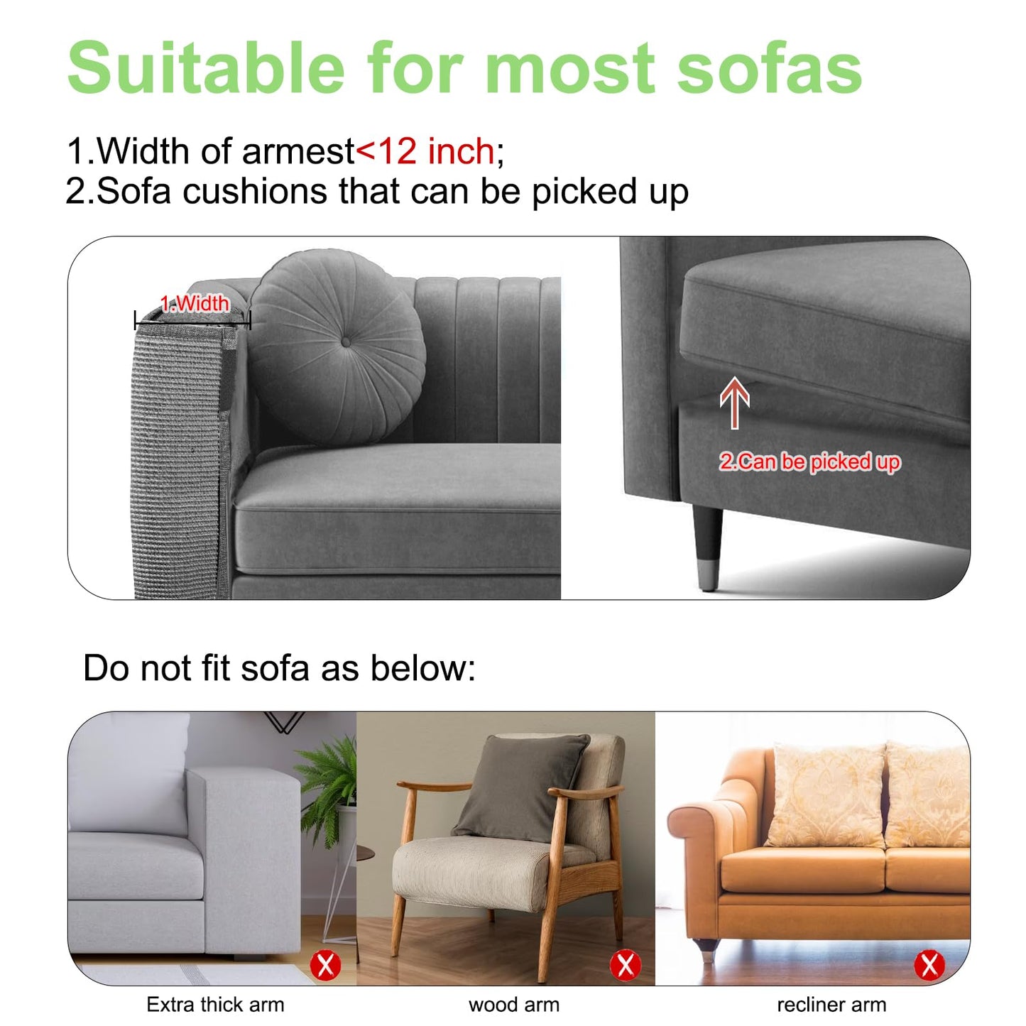 Cat Scratch Couch Protector,23.6" L*19.6" W Scratching Furniture