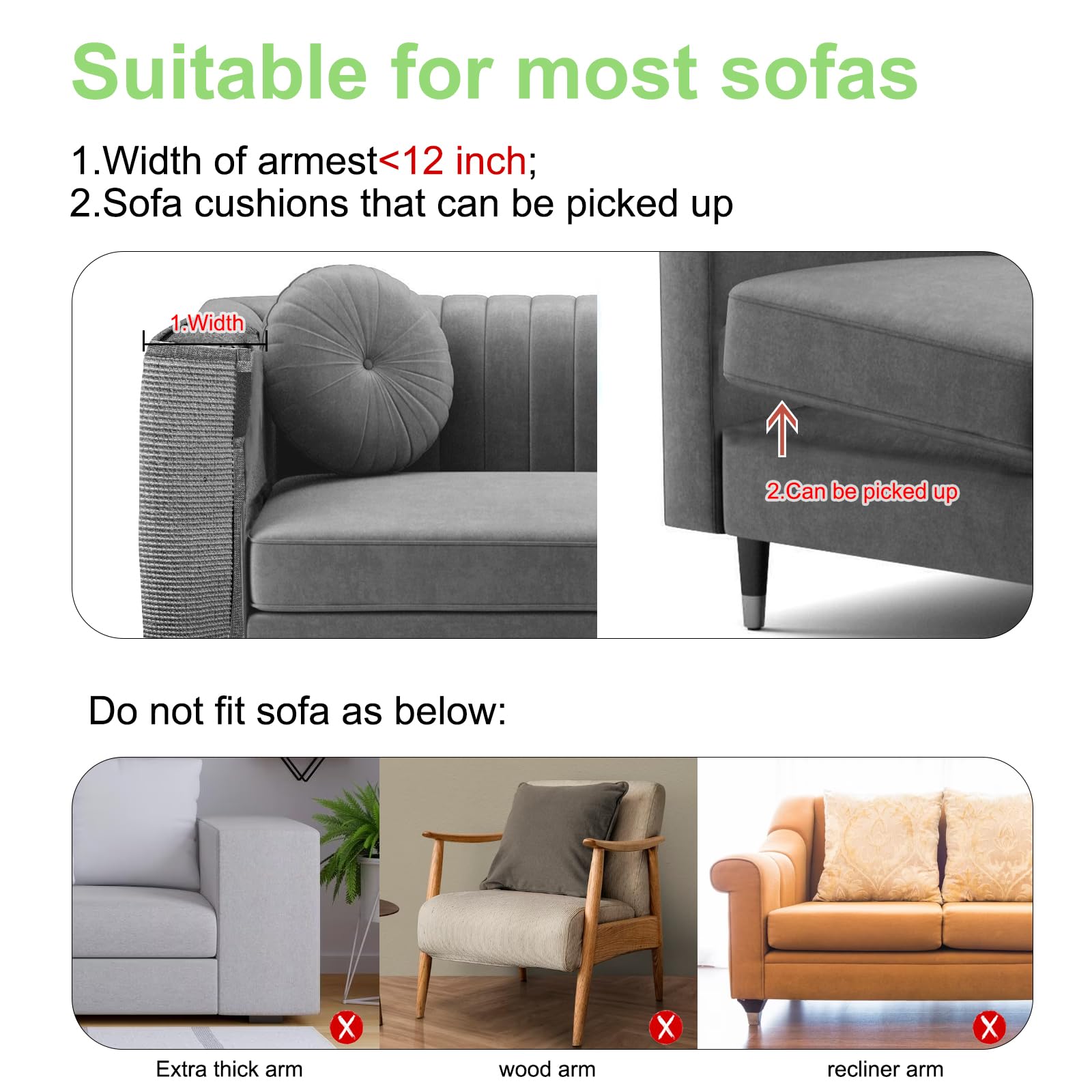 Cat Scratch Couch Protector,23.6" L*19.6" W Scratching Furniture