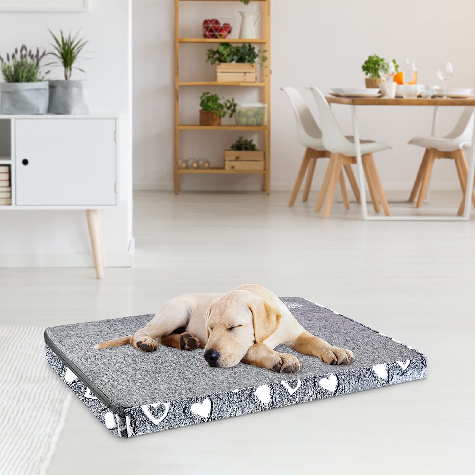 VANKEAN Reversible Dog Crate Mat, Stylish Bed with Waterproof Bed