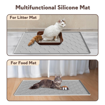 Garoopion Cat Litter Box Mat, Large 40" X 28" Litter Trapping Mat