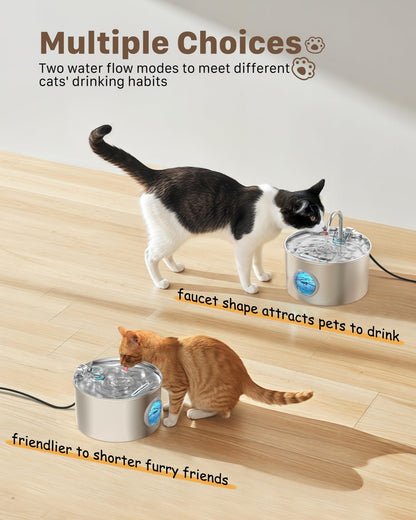 Cat Water Fountain Stainless Steel: Cat Fountain for Drinking Bowl