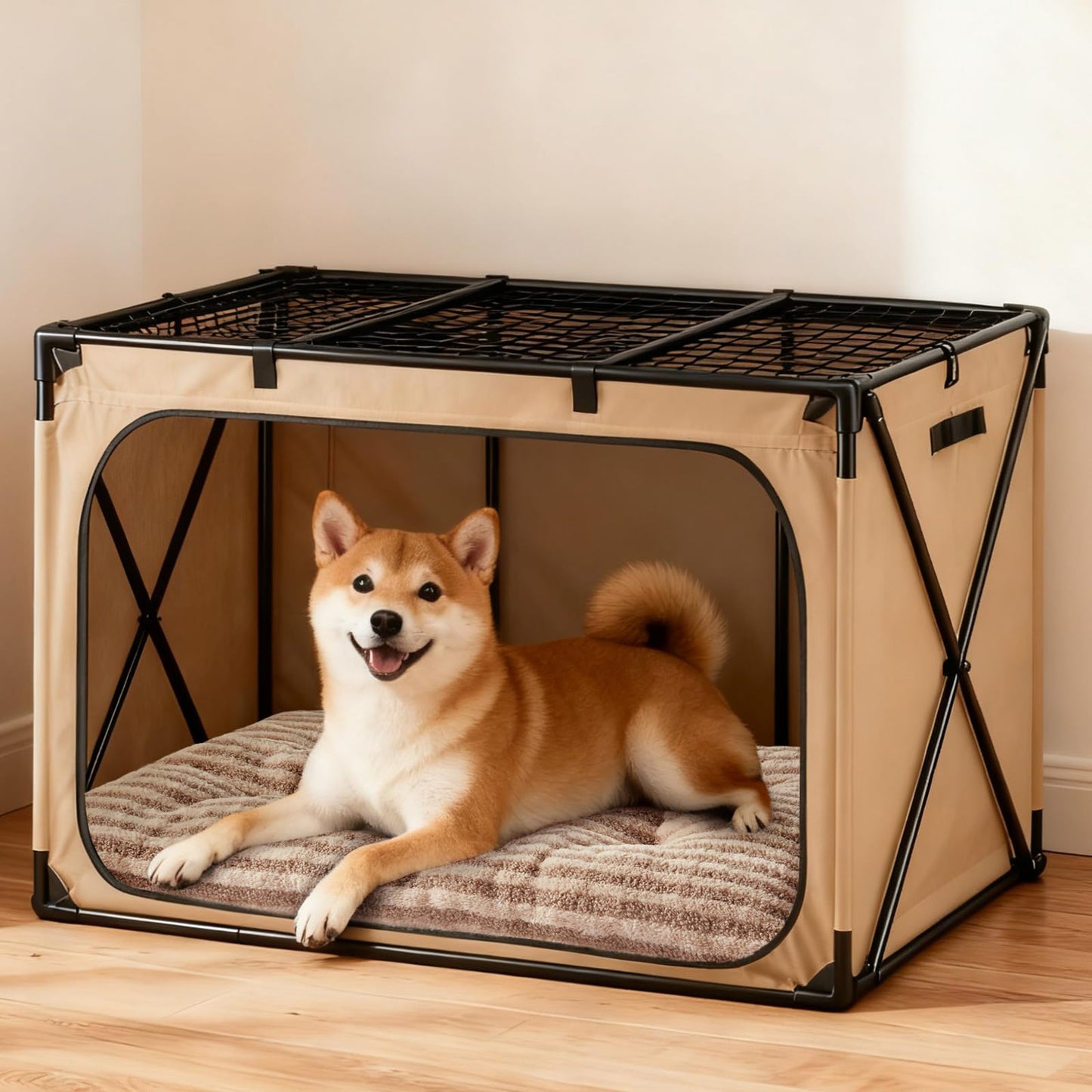 FURTIME Washable Small Dog Bed, Deluxe Dog Crate Beds Comfy Crate