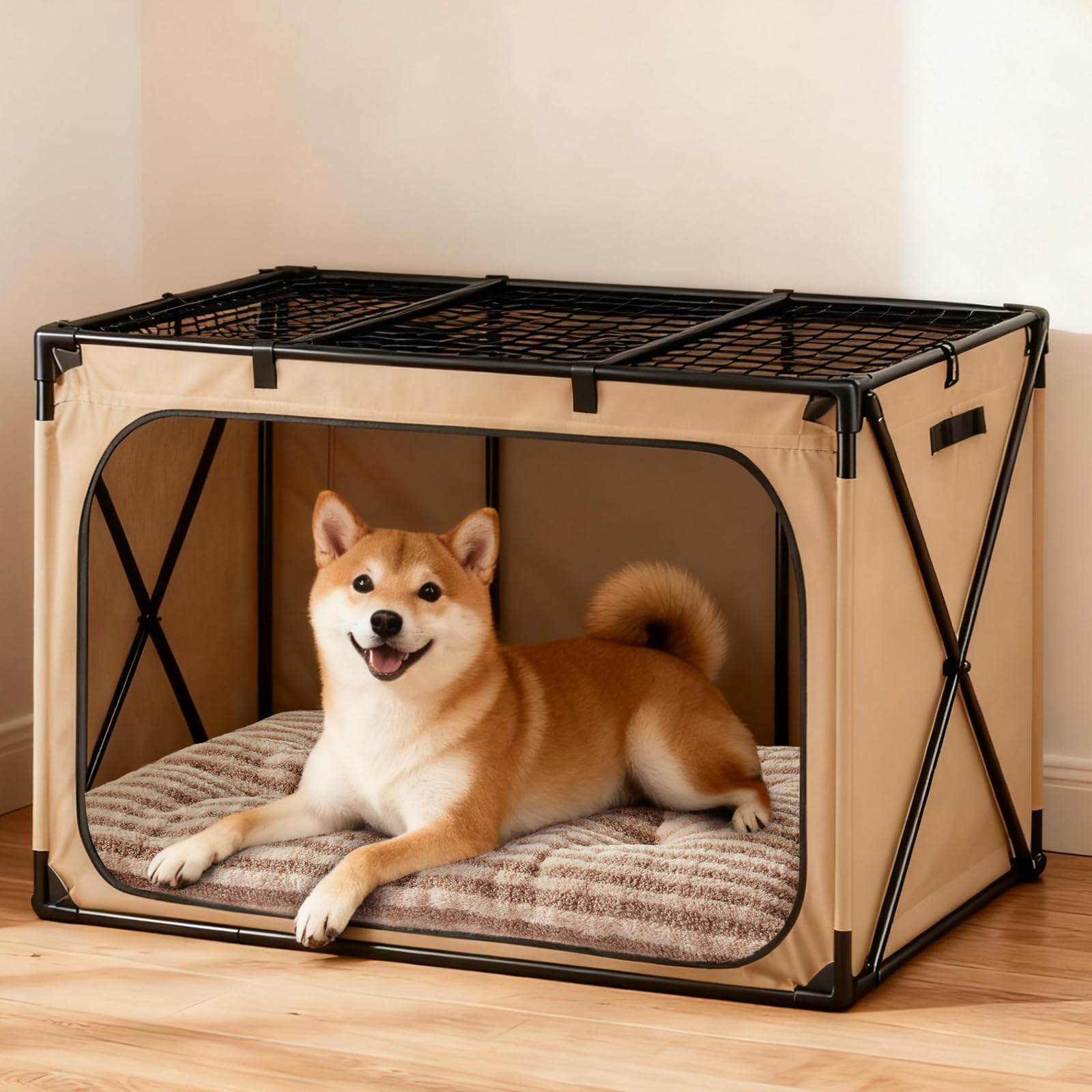 FURTIME Washable Small Dog Bed, Deluxe Dog Crate Beds Comfy Crate