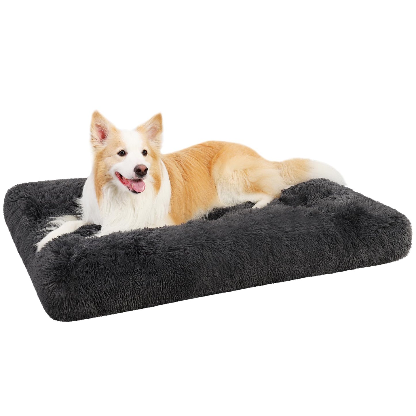 KSIIA Dog Crate Bed Washable Dog Beds for Large Dogs Deluxe Plush Bed