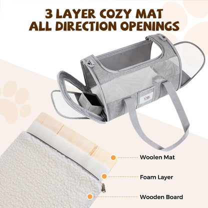 Soft Cat Carrier for Pets Up to Cat Pet Travel Bag with Padded Bag