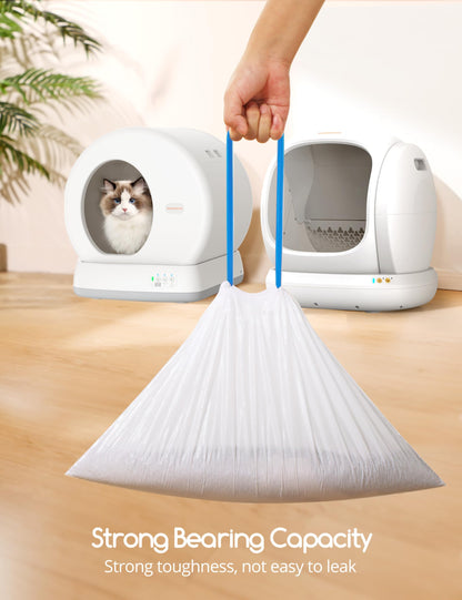 MeoWant Cat Litter Box Liners, Drawstring Receptacles Bags Box