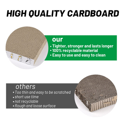 PatiencET Cat Scratcher Cardboard 5 PCS Cat Scratch Pad Reversible Pad