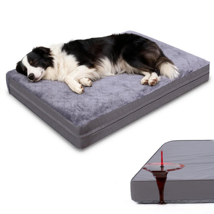 WAYIMPRESS Waterproof Dog Bed for Crate Outdoor Crate Pad Bed