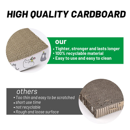 PatiencET Cat Scratcher Cardboard 4 Pack Cat Scratch Pad Sofa