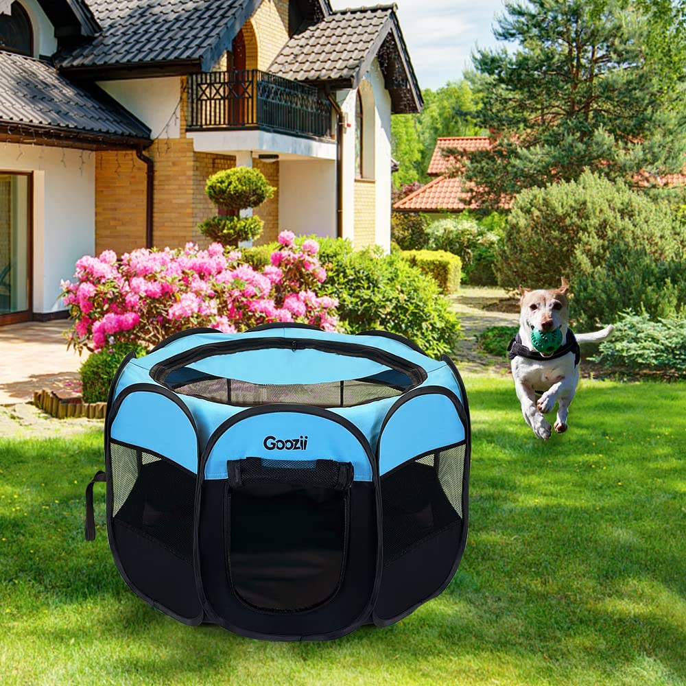 Goozii Dog Playpen for Large Dogs Portable Collapsible, Indoor Crate