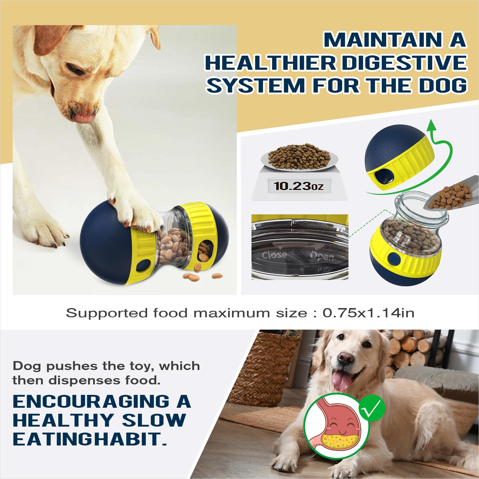 TLKNG Extra-Large Size Dog Enrichment Toy for Medium/Large Dispenser