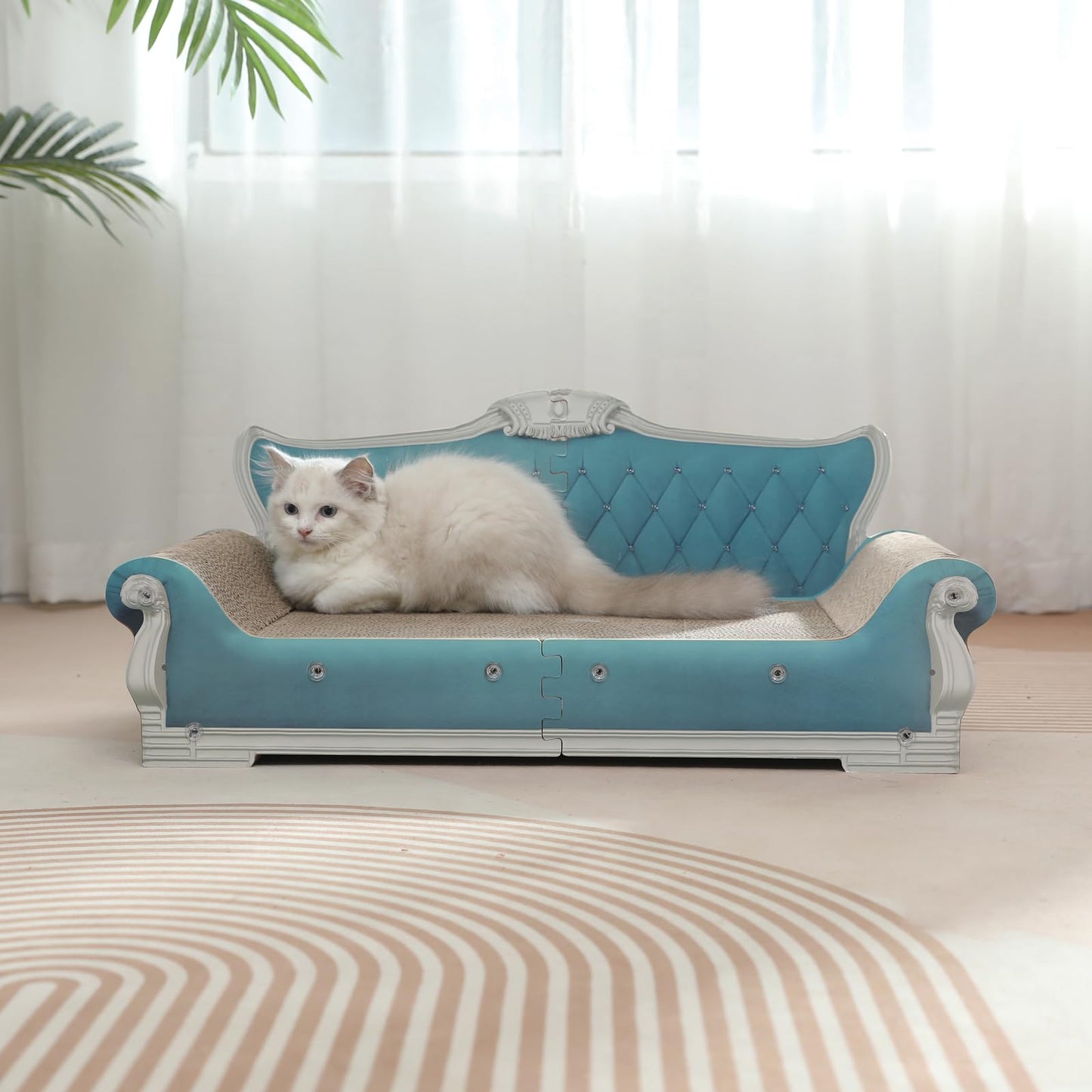 Kidding Pets Cat Sofa Shape Scratch Pad for Large Medium Small Couch