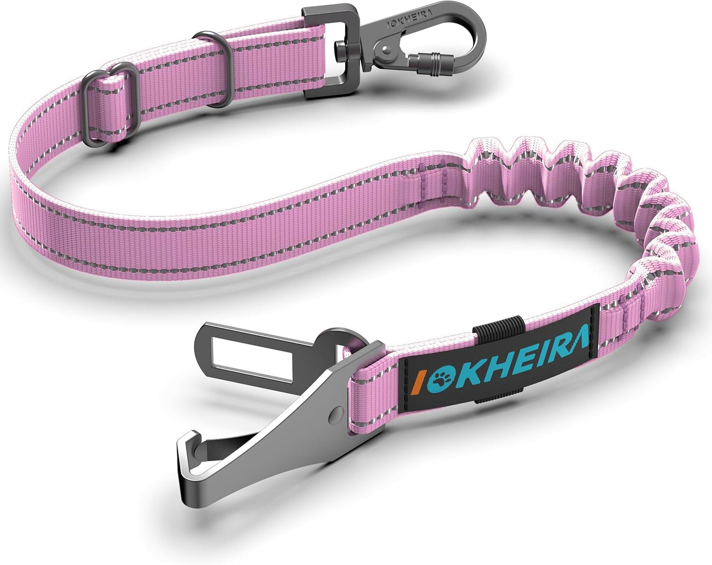 IOKHEIRA Dog Seat Belt 3-in-1 Car Harness for Pets Adjustable Seat