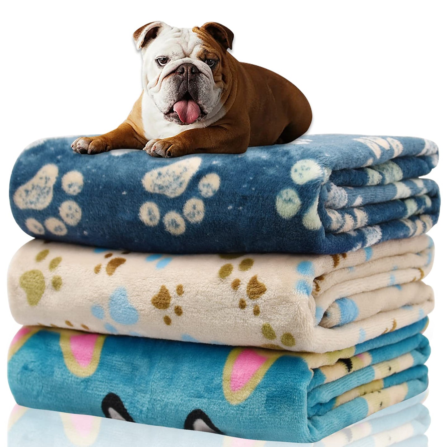 Rezutan Dog Blanket for Medium Dogs, 1 Pack 3 Soft Cat Puppy Crate