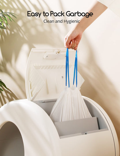 MeoWant Cat Litter Box Liners, Drawstring Receptacles Bags Box