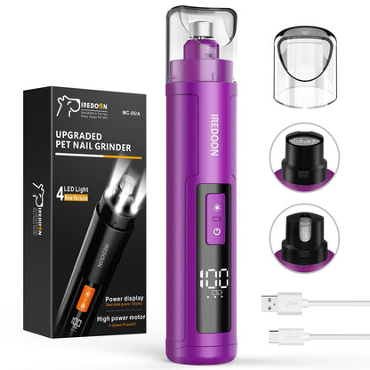 Dog Nail Grinder Upgraded 3-Speed Super Quiet and Low Grinder