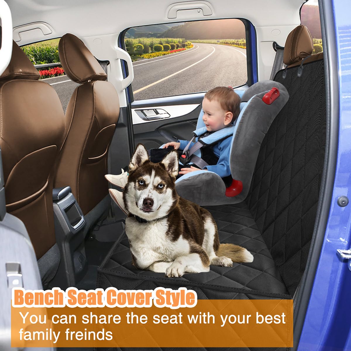 Kytely Dog Car Seat Cover XL, Heavy Duty Dog Seat Cover for Back Seat