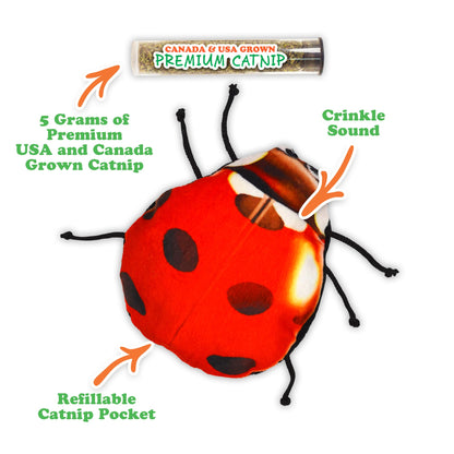 Meowijuana Lady Bug Bundle, Get Sprung Refillable Lady Bug Toy