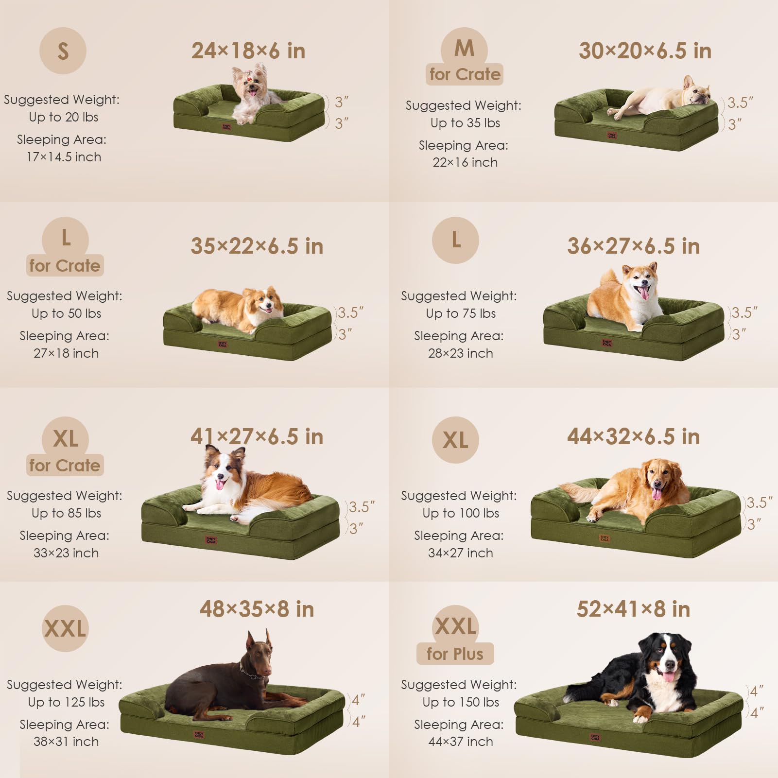 EHEYCIGA Orthopedic XXL Dog Bed for Extra Large Dogs, Waterproof Bed