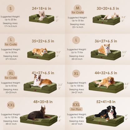 EHEYCIGA Orthopedic XXL Dog Bed for Extra Large Dogs, Waterproof Bed