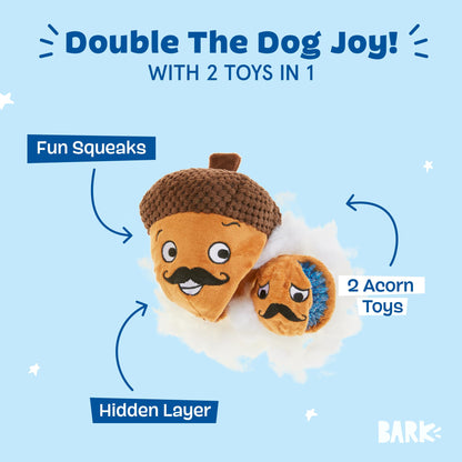 Barkbox Dog Toy 1 Interactive, Plush Exterior with Squeaker Plush