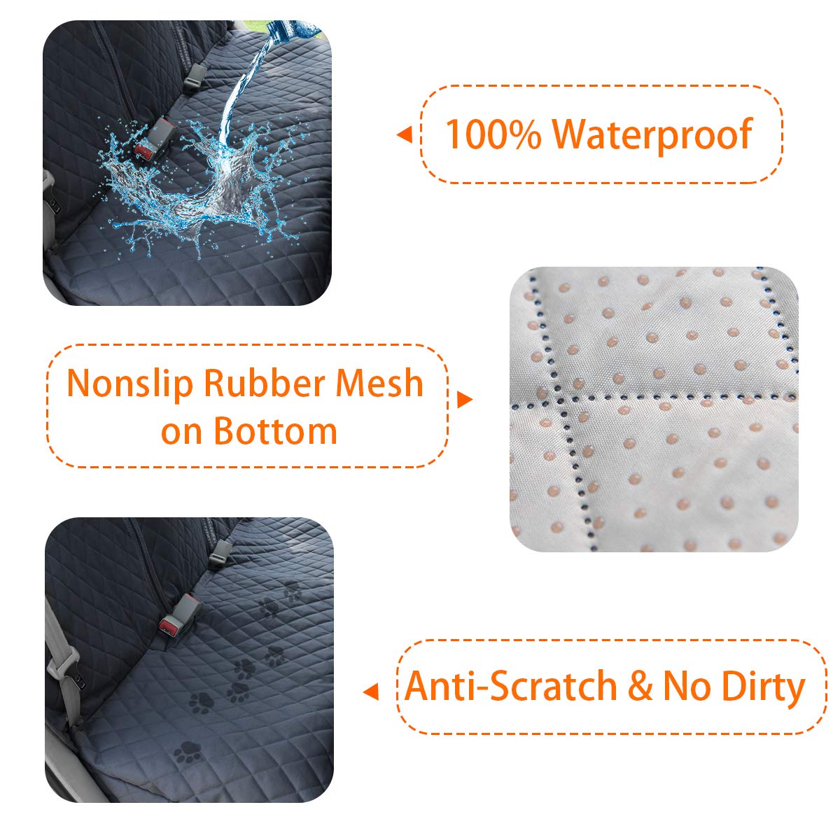 Honest Dog Car Seat Covers, Dog seat Cover with Side Flap for Seat