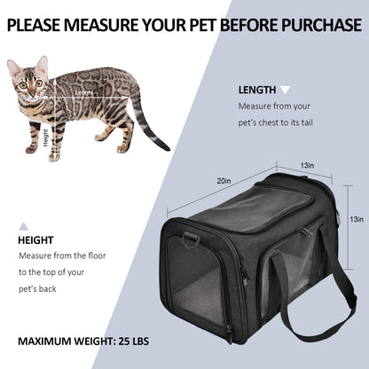 Henkelion Large Soft Sided Cat and Pet Carrier for Cats and Carrier