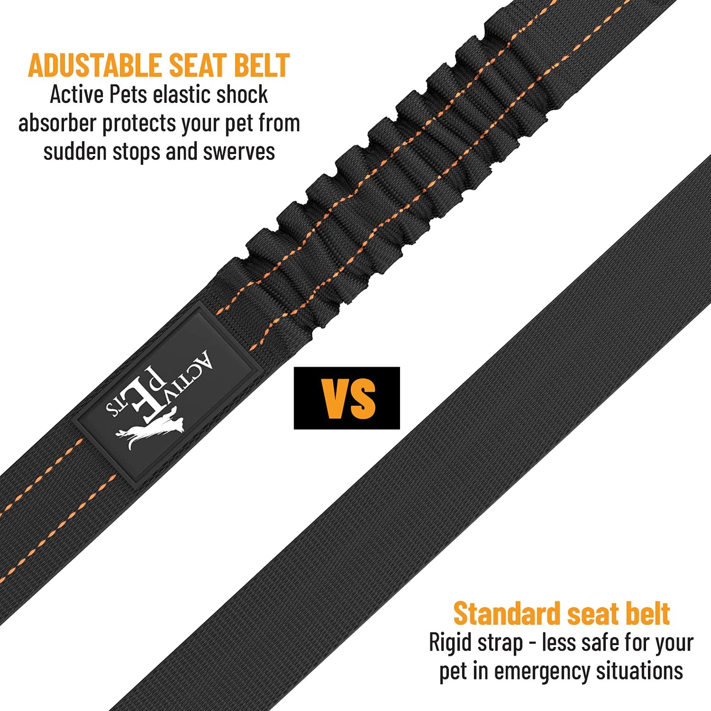 Active Pets Dog Seatbelt, Adjustable Safety Dog Seat Car Harness, Seat