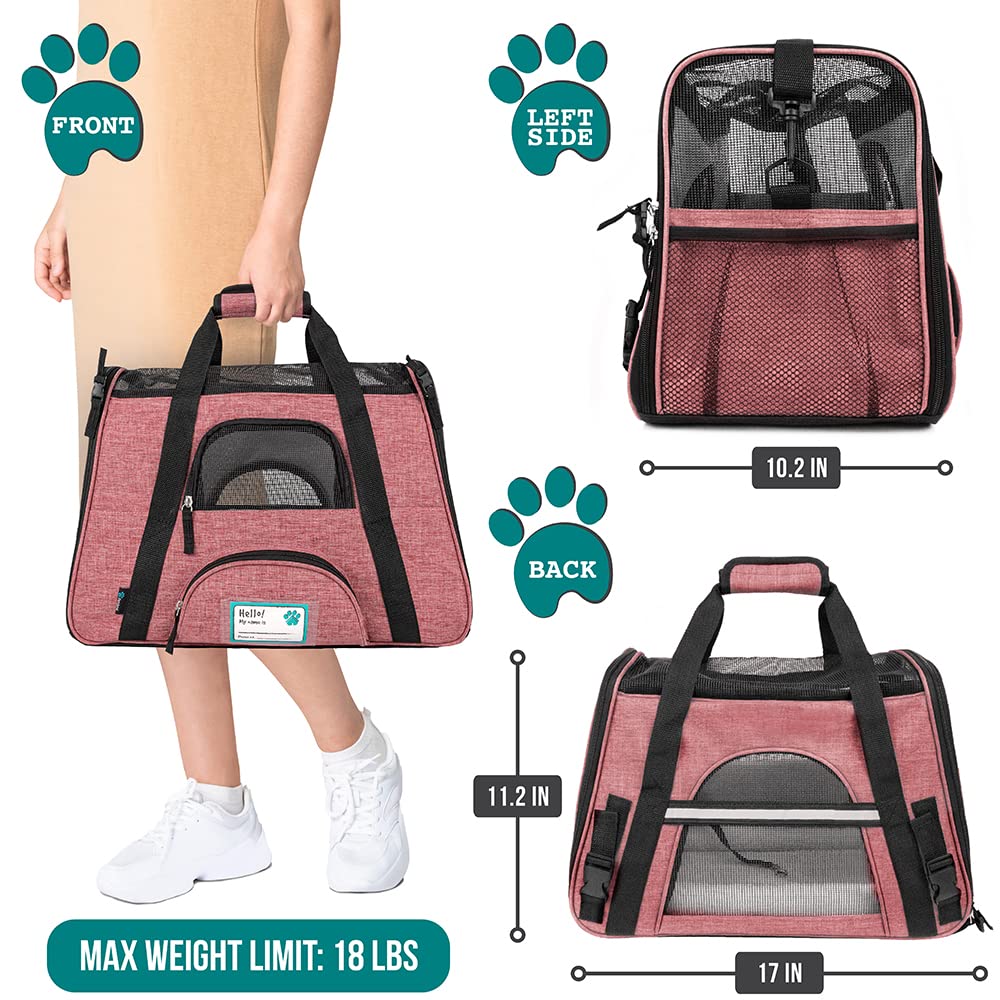 PetAmi Airline Approved Pet Carrier for Cat, Soft Sided Dog Carrier