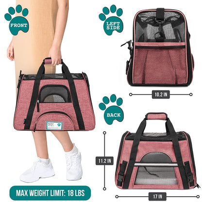 PetAmi Airline Approved Pet Carrier for Cat, Soft Sided Dog Carrier