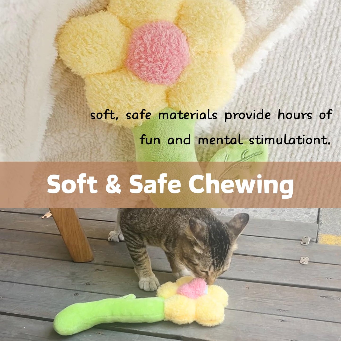 CECE PAW Catnip Refillable Interactive Cat Toy with Crinkle Catnip