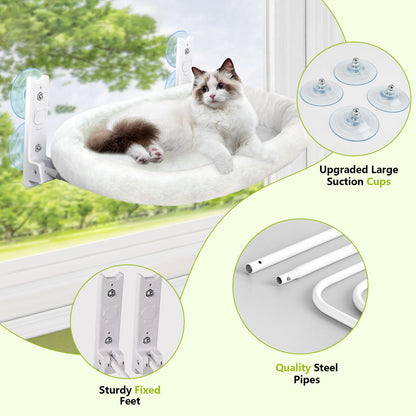 Cat Window Perch, Cordless Cat Hammock, Foldable Cats Window Bed
